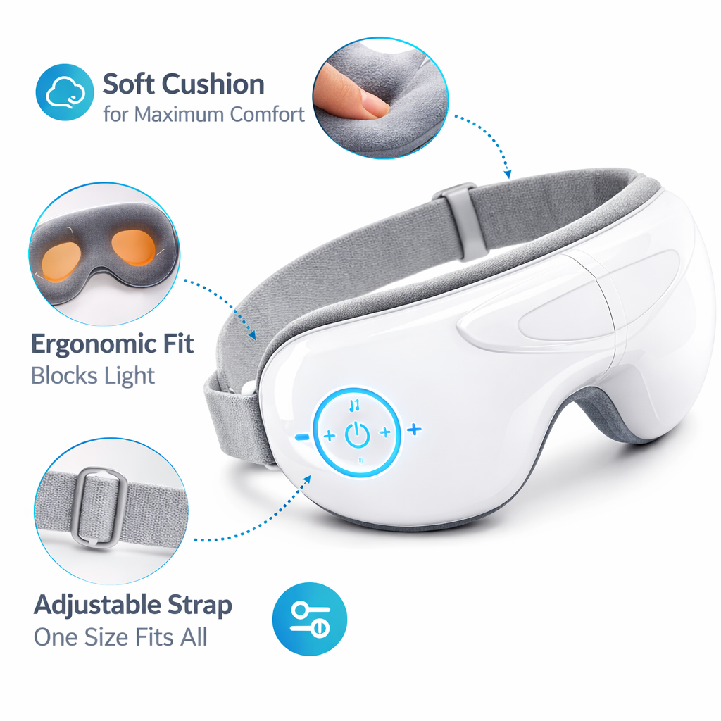 AlignCore Smart Eye Massager with Heat & Air Compression