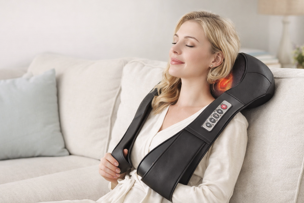 Neck & Shoulder Massage Device with Heat
