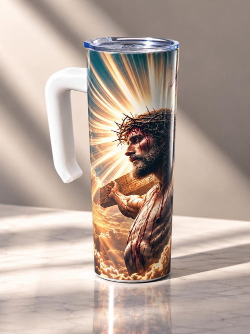 Carry the Cross tumbler with handle