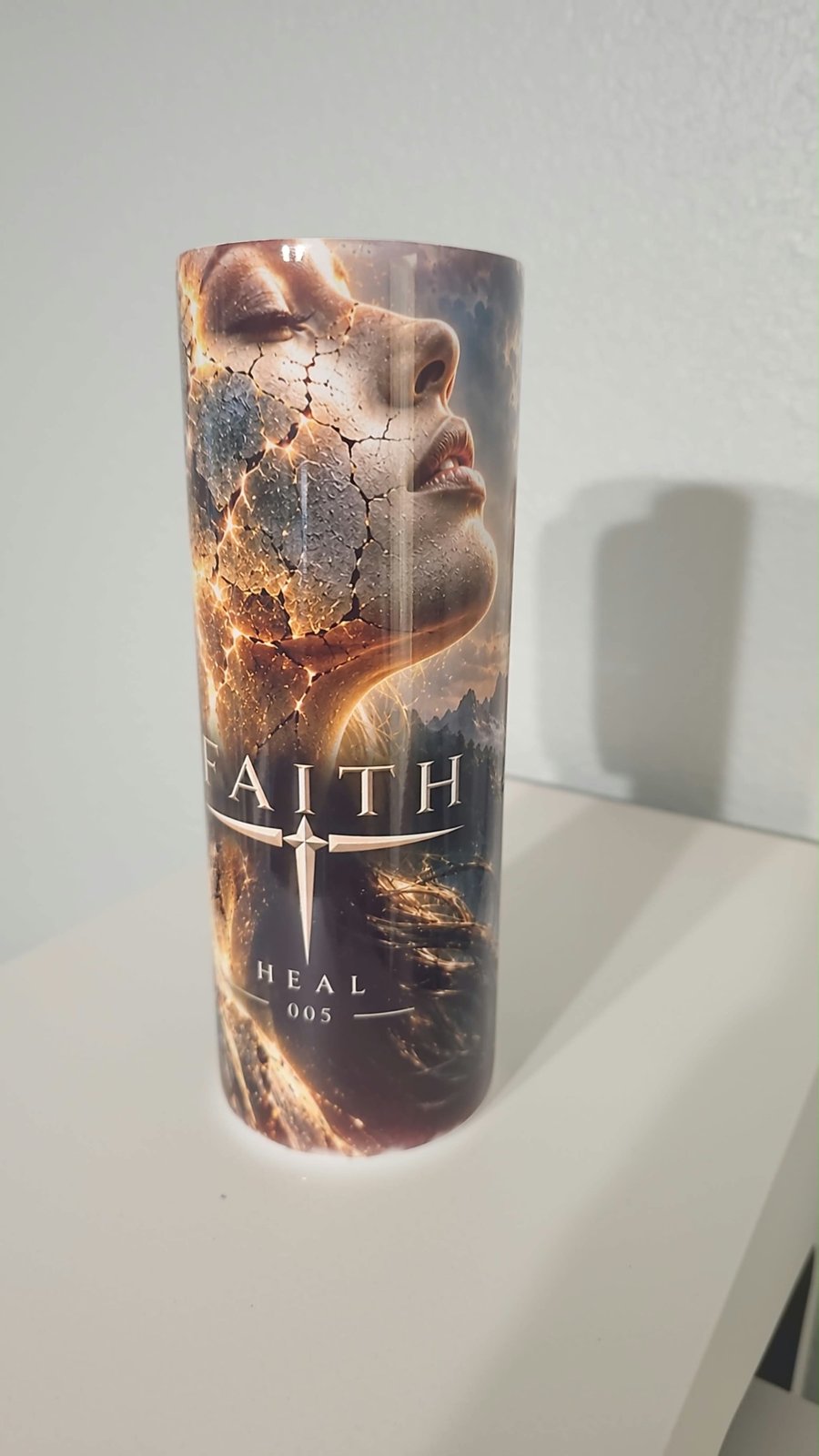 FAITH Heal tumbler - front view