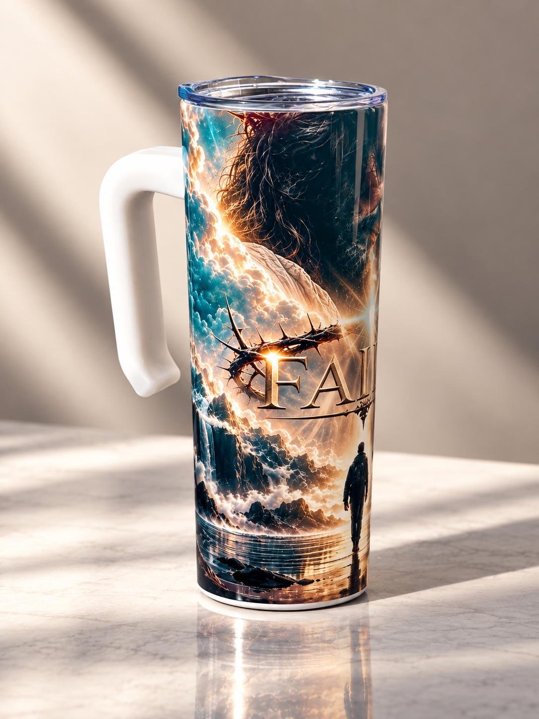 Walk by FAITH tumbler with handle
